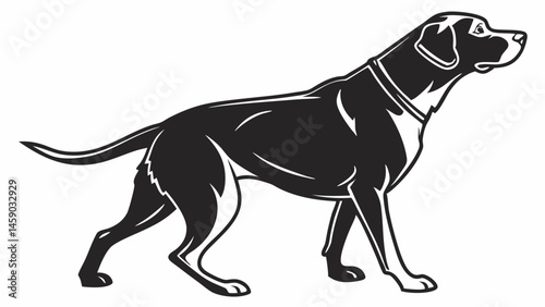 black dog vector, dangerous dog silhoutte