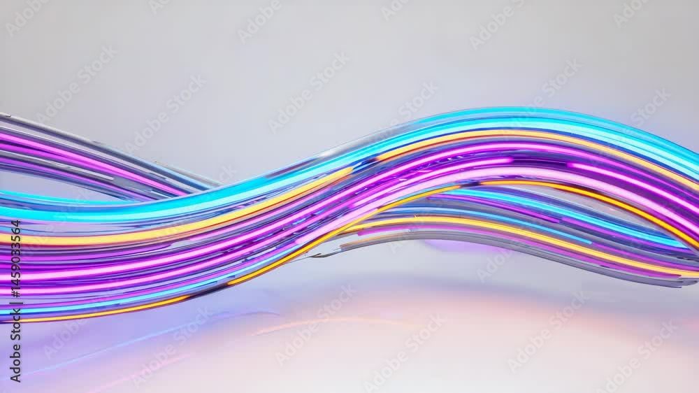 Neon waves on a light background
Neon waves on a light background