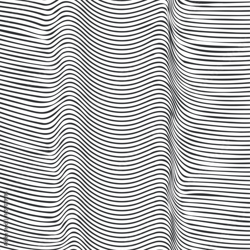 Striped texture with horizontal distorted wavy lines or folds.