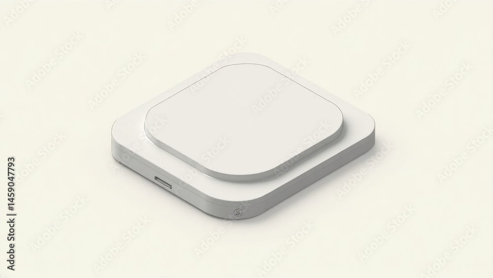 Walking Pad. Simple footstep technology. Isolated 2D Isometric Illustration. Lone, isolated walking pad stands with single, lonely white button on its pristine white surface. Walking Pad. Simple footstep technology. Isolated 2D Isometric Illustration. Lone, isolated walking pad stands with single, lonely white button on its pristine white surface.