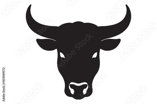 Bull head emblem for aggressive branding and marketing