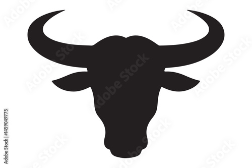 Bold bull head symbol representing strength and determination