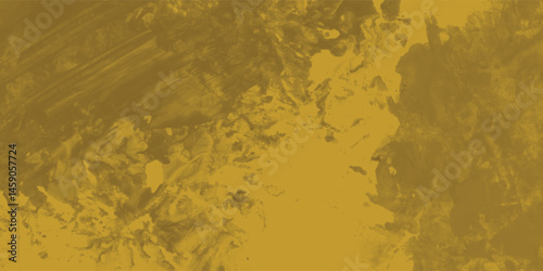Boldly Painted Yellow Surface with Creative Texture and Grunge Expressionism

