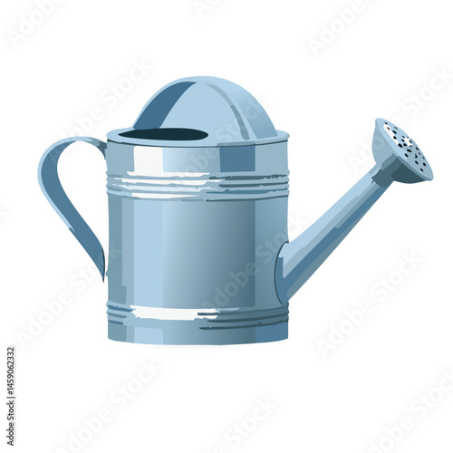 silver watering can isolated vector graphic icon design
