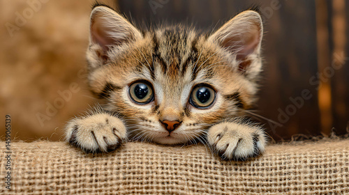 A stray cat seeking attention, with a sad and curious look