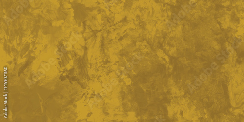 Deeply Textured Yellow Surface with Hand-Painted Layers and Grungy Aesthetic

