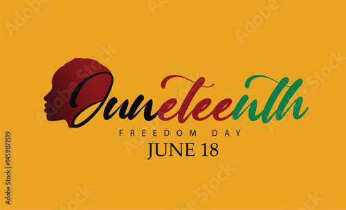 illustration celebrating Juneteenth Freedom Day, featuring raised fists symbolizing strength and unity