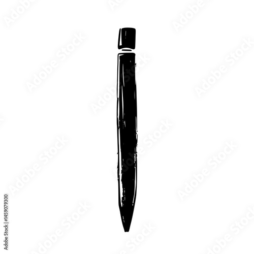 Simple black pen icon suitable for various design applications and digital uses