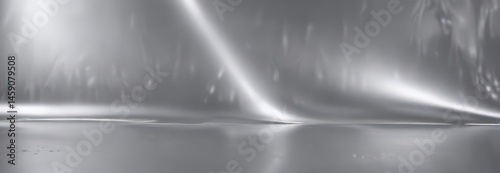 Sleek silver foil backdrop, dynamic abstract gleam,  gleam,  light,  technology