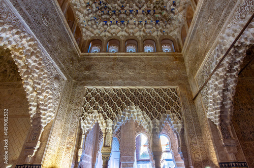 Hall of Kings in Nasrid palace of Alhambra, Granada, Spain