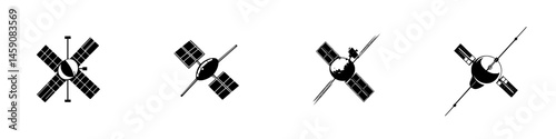 Various satellite designs showcasing different functionalities in space technology and exploration