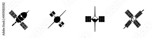 Satellite designs showcasing diverse technologies and functionalities from various perspectives
