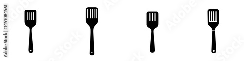 Various spatula designs displayed side by side showcasing different shapes and styles suitable for cooking
