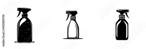 Various spray bottles showcased with different designs on a clean background