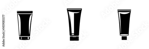 Various tube designs for skincare products displayed in a minimalistic style on a white background