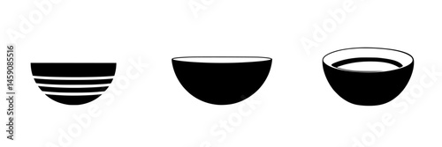 Different bowl designs for culinary presentation and table decoration in modern kitchen settings