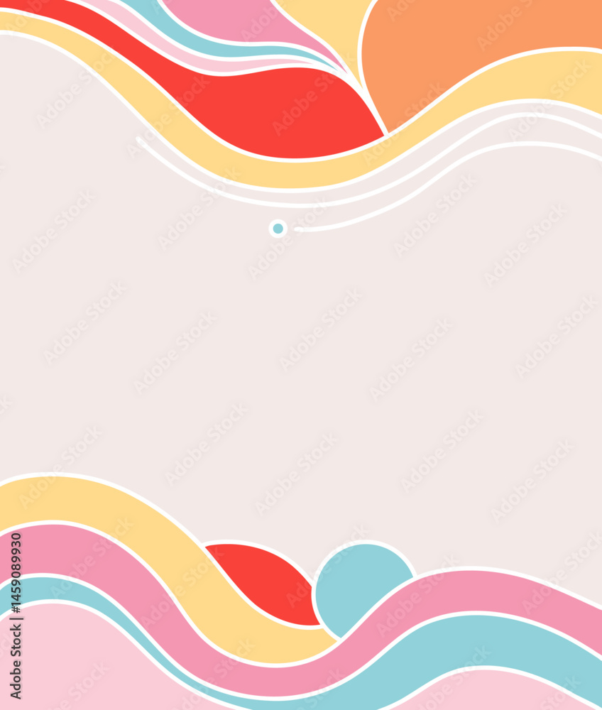 Radiant Wave Shapes Abstract Background