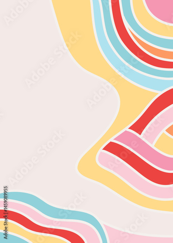 Lively Colorful Swirl Shapes Background