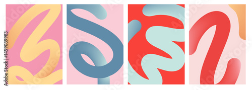 Modern Dynamic Wavy Design Banners for Celebration and Ads Background