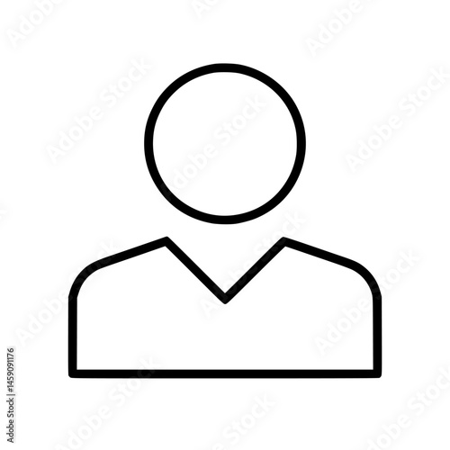 Flat black icon of a simple human silhouette with no facial features, resembling basic representation of a person