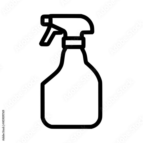 Icon representing a spray bottle commonly used for cleaning tasks and various applications in household maintenance