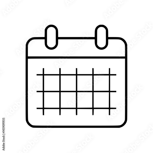 Calendar icon representing time management and scheduling for various activities and events