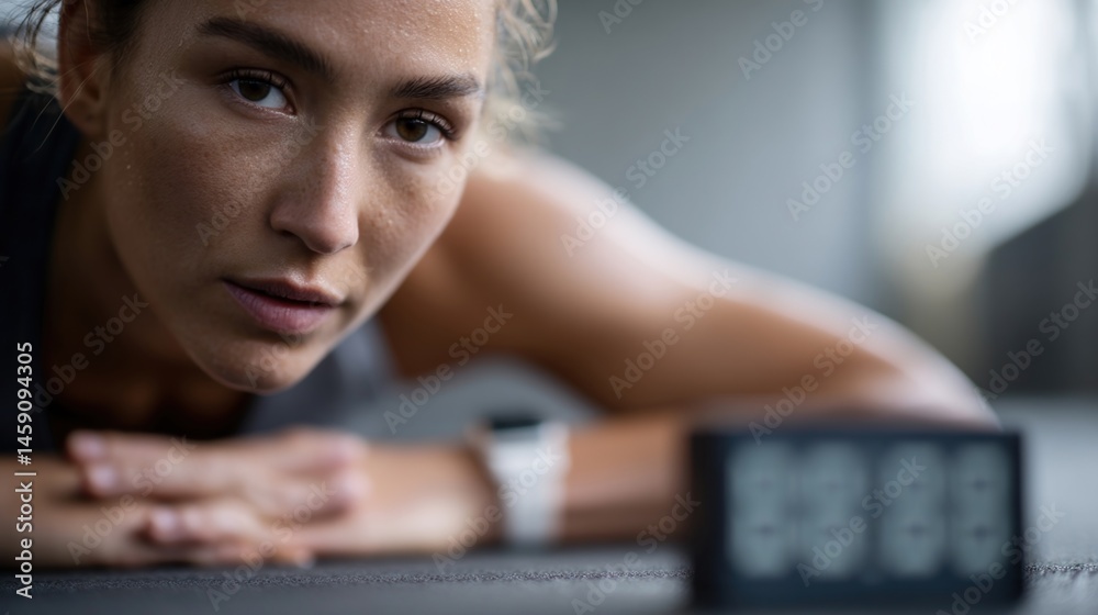 A closeup of a timer counting down as someone performs highintensity interval training showcasing dedication and focus.