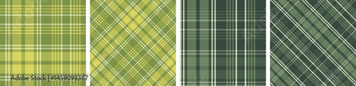 Plaid pattern set seamless tartan check plaid for skirt, tablecloth, blanket, duvet cover, or other modern fashion print.