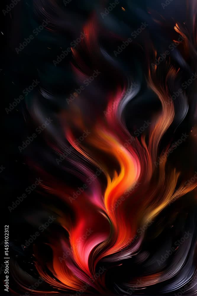 Animation Boucle Abstraite de Flammes – Fond Dynamique de Feu pour Motion Design, Effets Visuels et Créations Artistiques