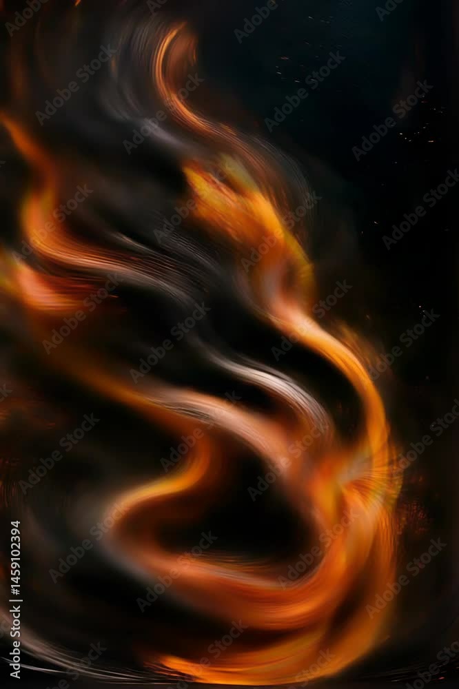 Animation Boucle Abstraite de Flammes – Fond Dynamique de Feu pour Motion Design, Effets Visuels et Créations Artistiques