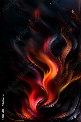 Animation Boucle Abstraite de Flammes – Fond Dynamique de Feu pour Motion Design, Effets Visuels et Créations Artistiques