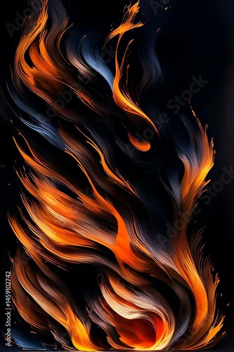 Animation Boucle Abstraite de Flammes – Fond Dynamique de Feu pour Motion Design, Effets Visuels et Créations Artistiques