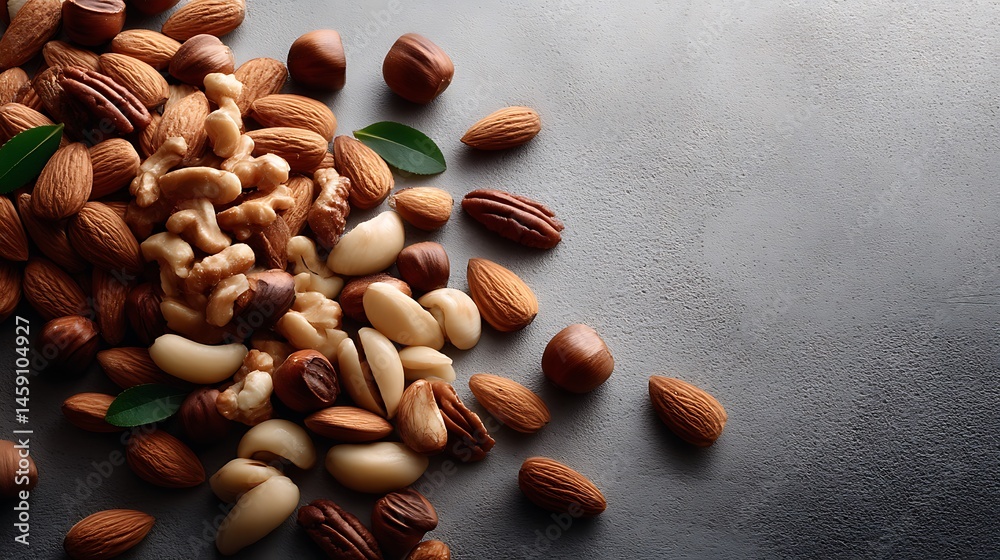 Healthy almond texture nuts top view rustic organic flatlay natural nut close-up food background