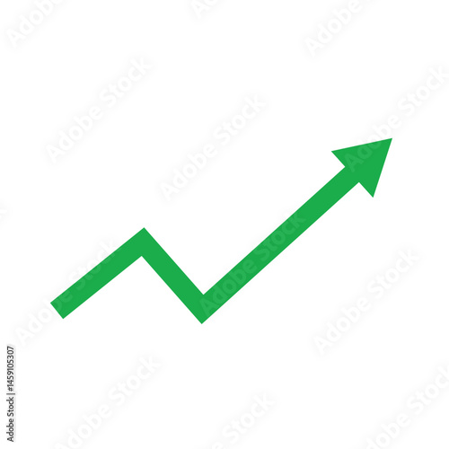 Financial chart with interweaving arrows going up. inflation bar chart. finance and economy trading loss. chart icon. diagram icon