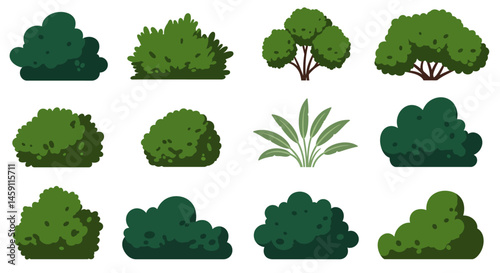 Assorted Bushes and Shrubs: Garden Design Elements