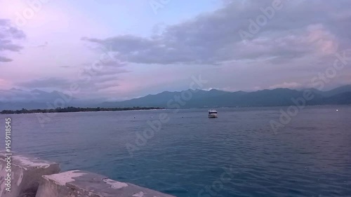 Beautiful Ocean Waves Gently Rolling on the Shore