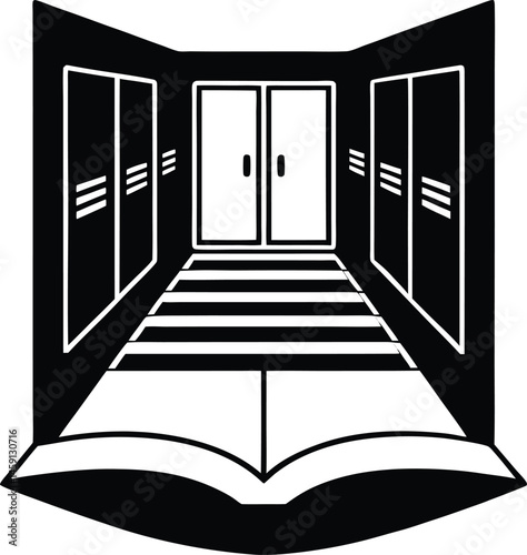 open book with open doors