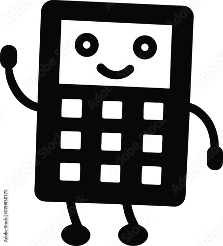 mobile phone cartoon character