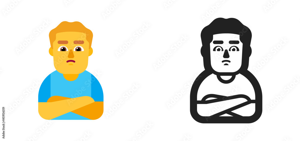 Obraz premium Man Pouting Emoji (Yellow Skin Tone) 