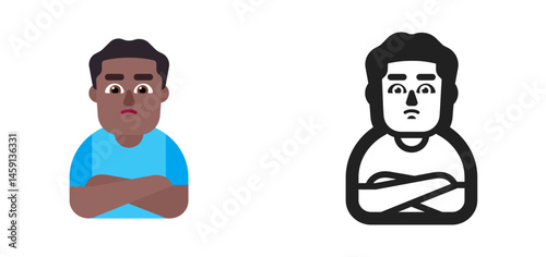 Man Pouting Emoji (Medium-Dark Skin Tone)
