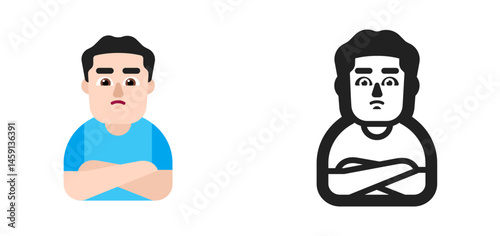 Man Pouting Emoji (Medium-Light Skin Tone)

