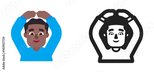 Man Gesturing OK Emoji (Dark Skin Tone)
