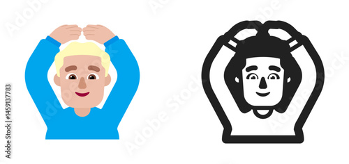 Man Gesturing OK Emoji (Blonde Hair)
