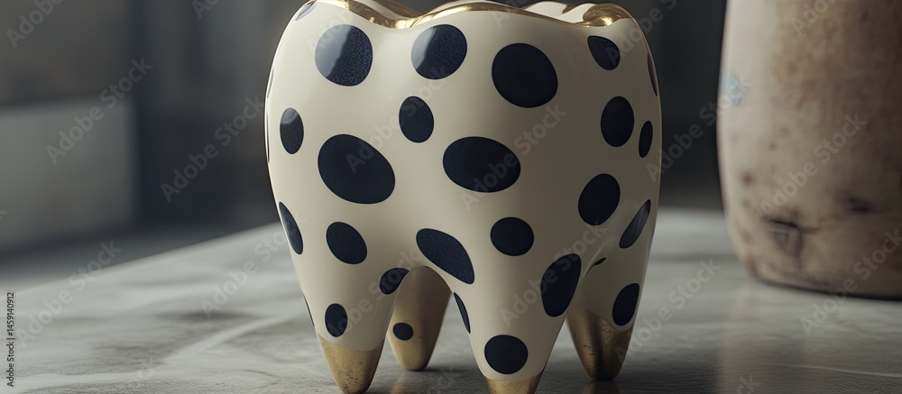 Tooth Shaped Decorative Vase