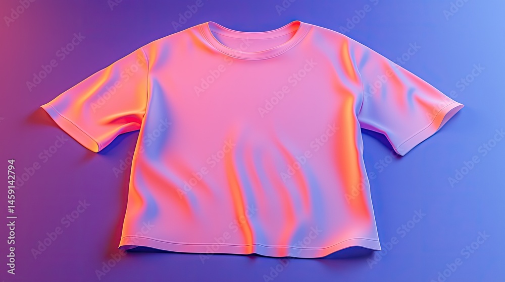 Blank, vibrant, pink t-shirt