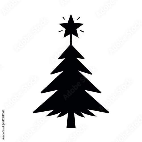 Christmas Tree Topper Festive Vector Illustration
