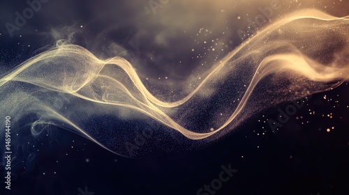 Obraz na płótnie Abstract ethereal smoke waves, swirling patterns w salonie