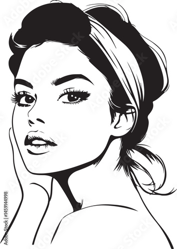 woman wearing headband