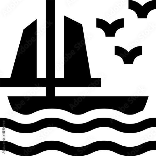 sailboat illustration on a white background    