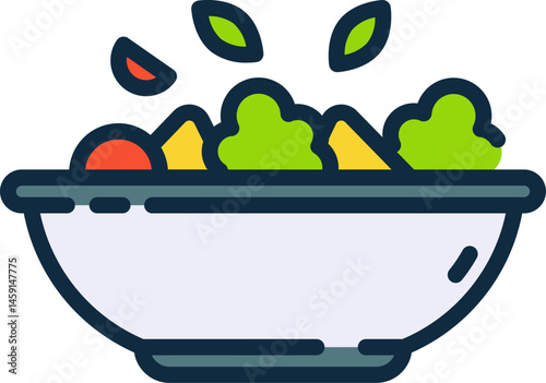 salad illustration on a white background     